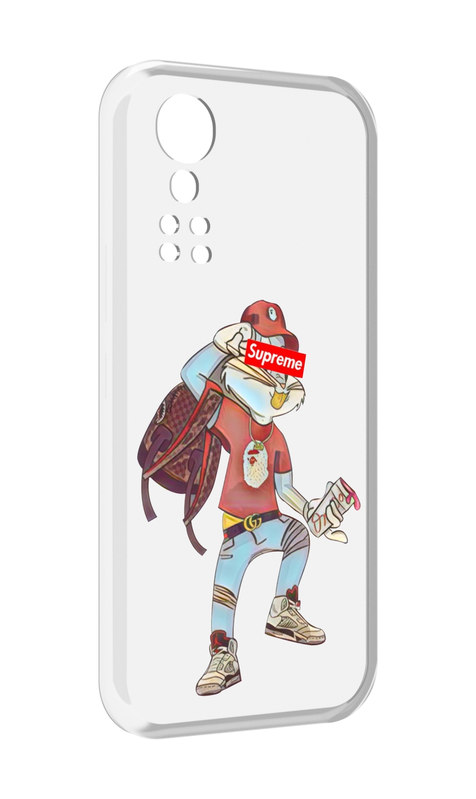 

Чехол MyPads моднявый-заяц детский для ZTE Axon 30 5G / Axon 30S, Прозрачный, Tocco