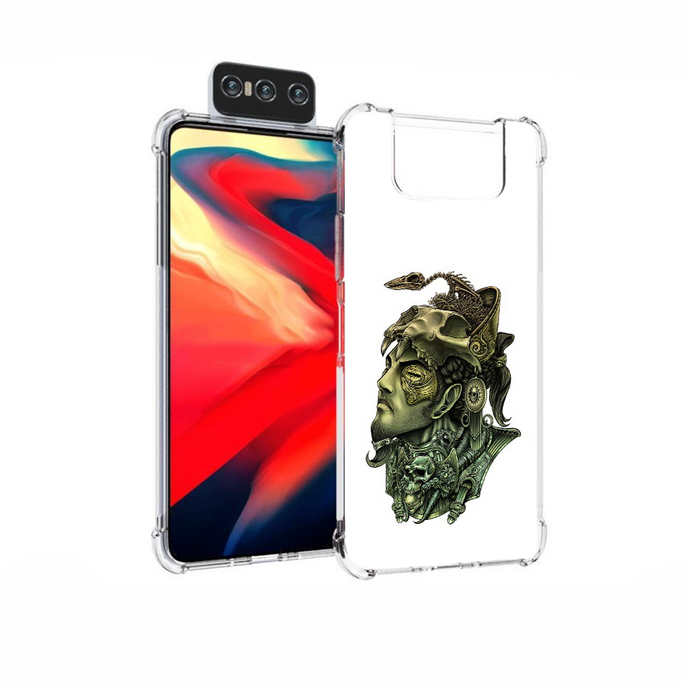 

Чехол MyPads Tocco для Asus Zenfone 7 (ZS670KS) бронзовый воин, Прозрачный, Tocco