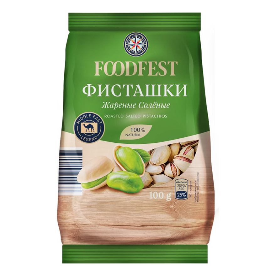 

Фисташки Foodfest жареные неочищенные с солью 100 г