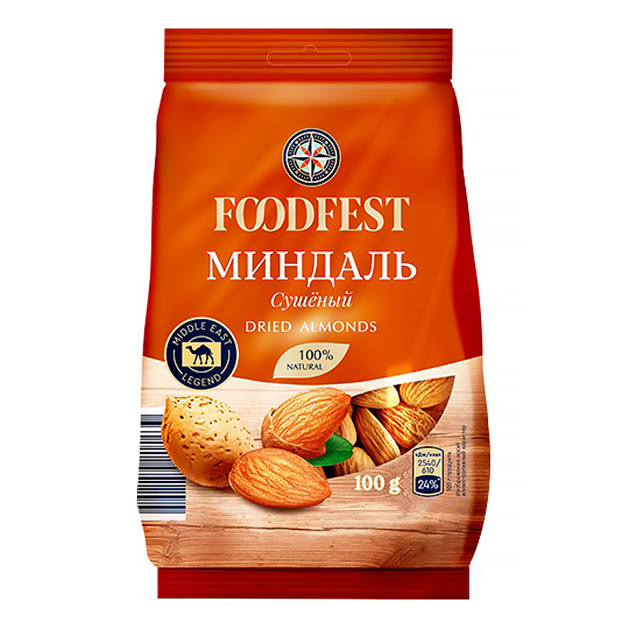 Миндаль Foodfest сушеный очищенный 100 г