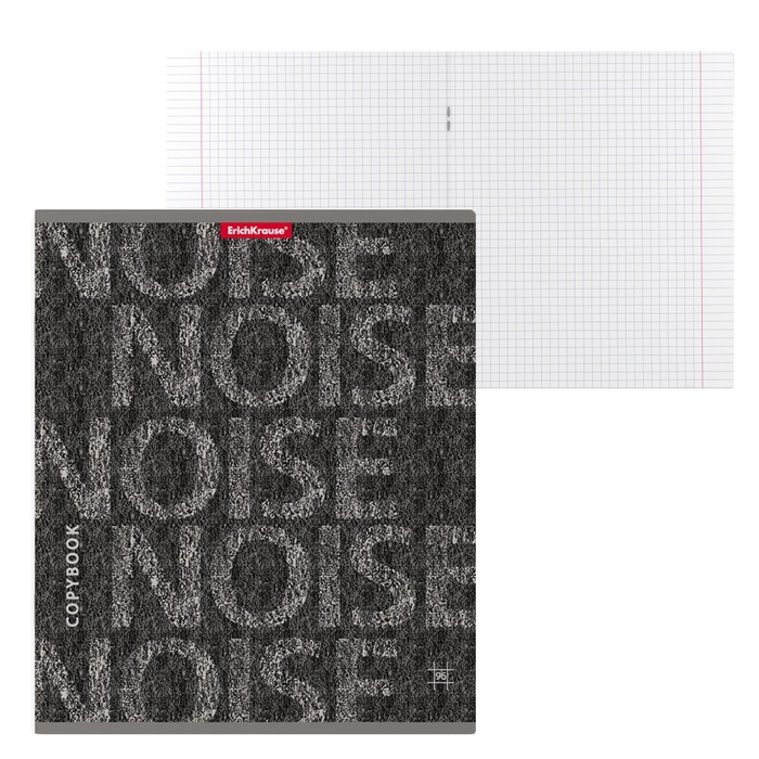 

Тетрадь 96 листов в клетку ErichKrause Noise, обложка мелованный картон, матовая ламинация
