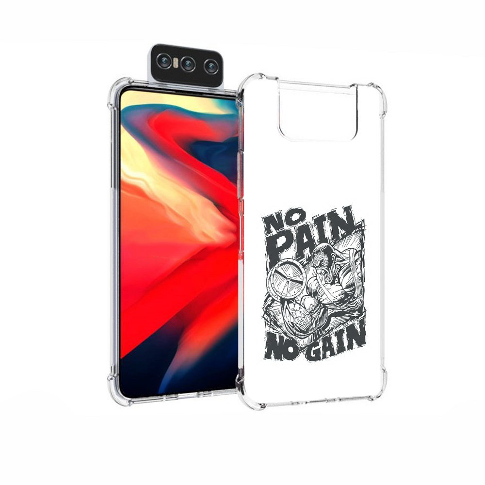 

Чехол MyPads Tocco для Asus Zenfone 7 (ZS670KS) бодибилдинг тяжелая работа, Прозрачный, Tocco