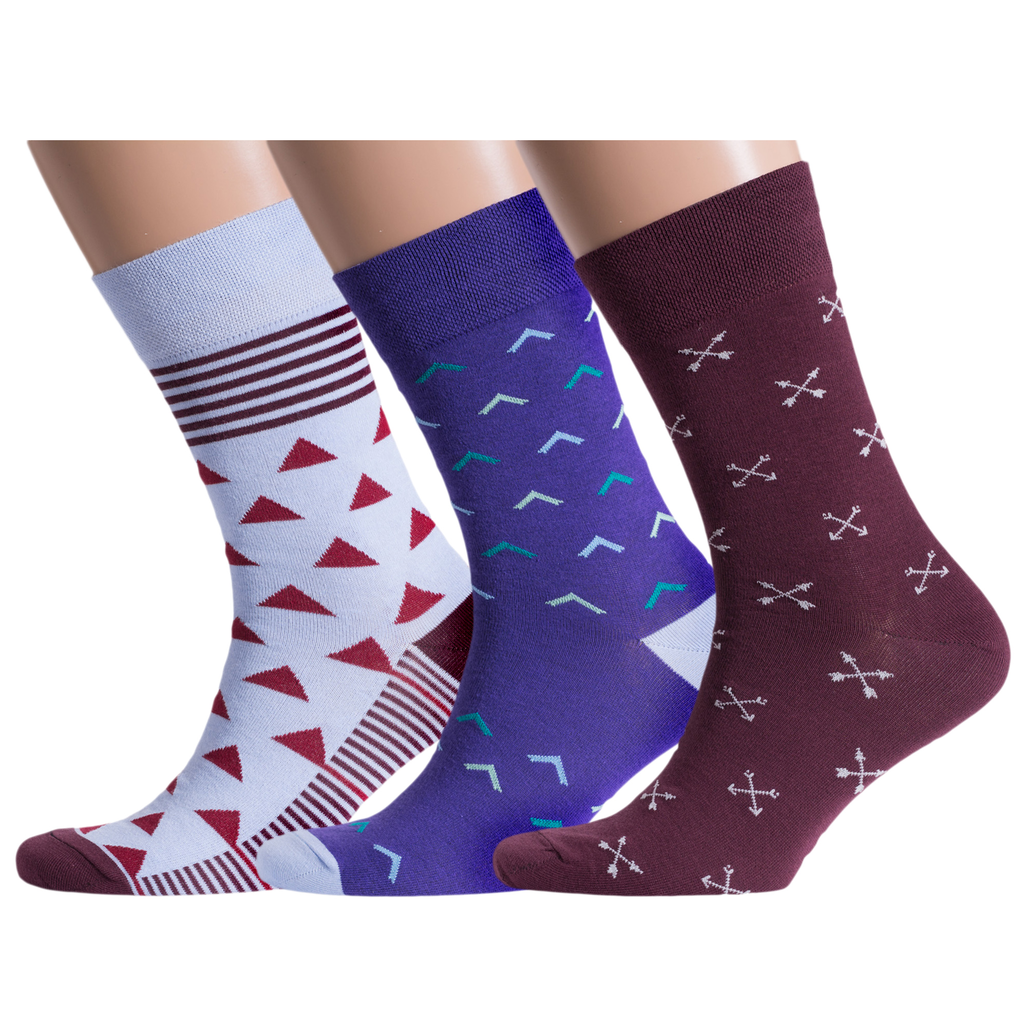 

Комплект носков мужских MoscowSocksClub msk3-М09 разноцветных 25, Голубой;фиолетовый;бордовый, msk3-М09
