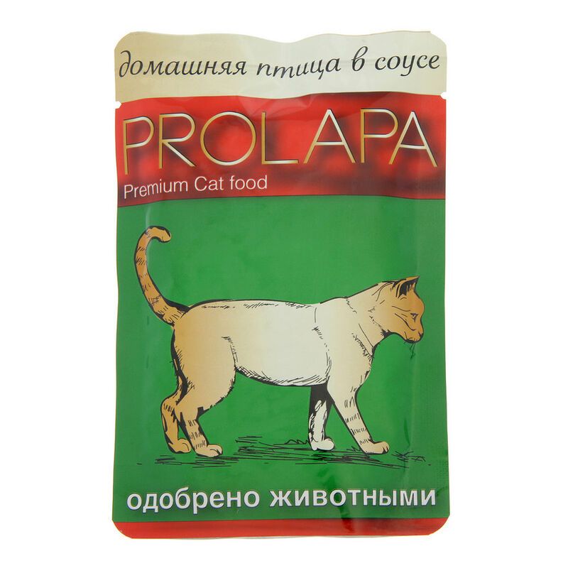 Влажный корм для кошек Prolapa, домашняя птица в соусе, 26 шт по 100 г