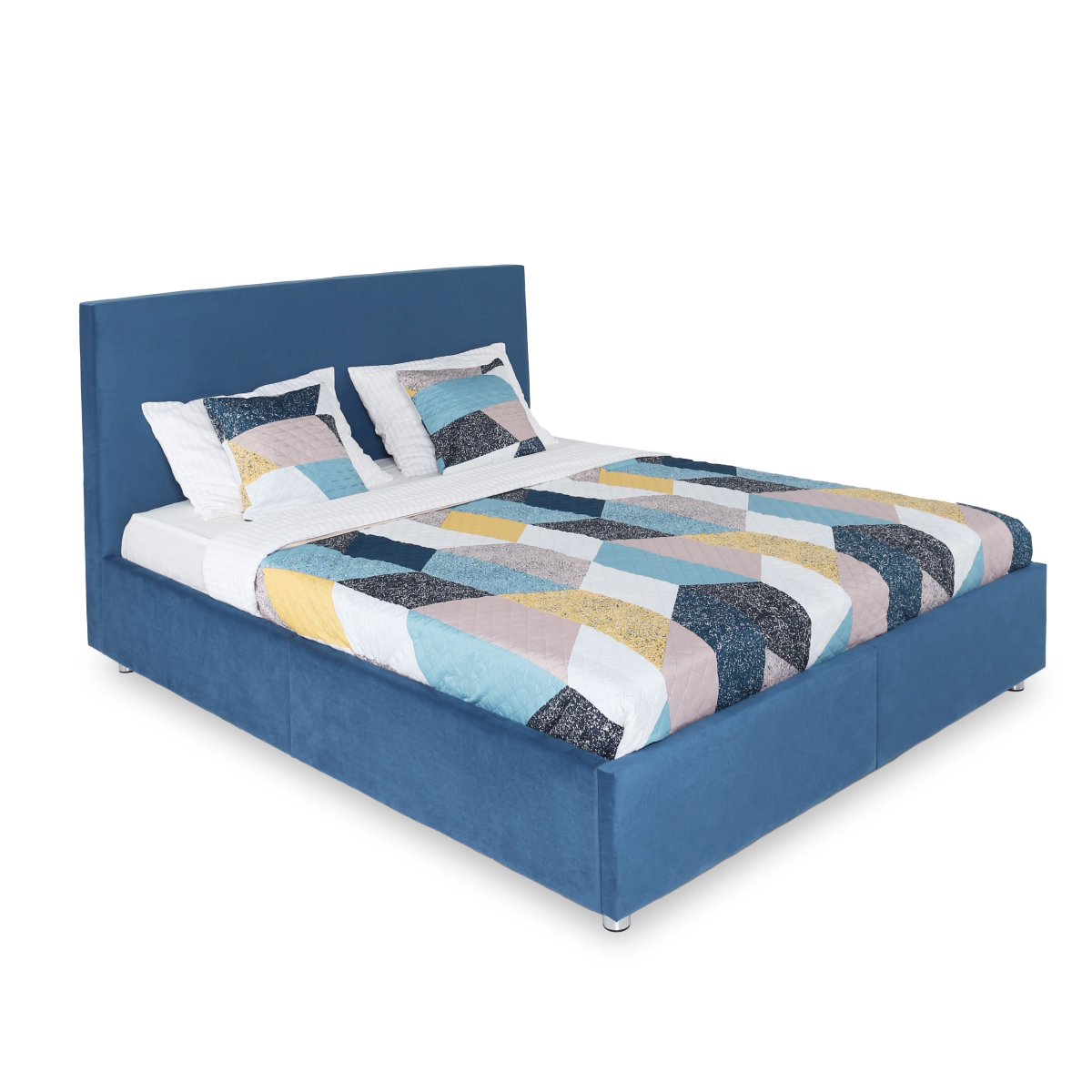 фото Двуспальная кровать mooniq vellux premium 160х200, синий