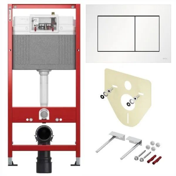 

TECE K447417 TECEbase BASE 2.0 Комплект инсталляции 4 в 1 с панелью смыва ТЕСЕnow, цвет бе