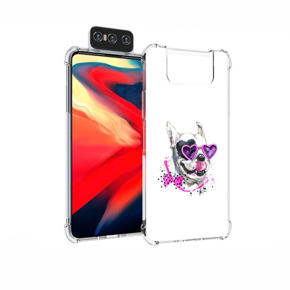 

Чехол MyPads Tocco для Asus Zenfone 7 (ZS670KS) акварельный пёс, Прозрачный, Tocco