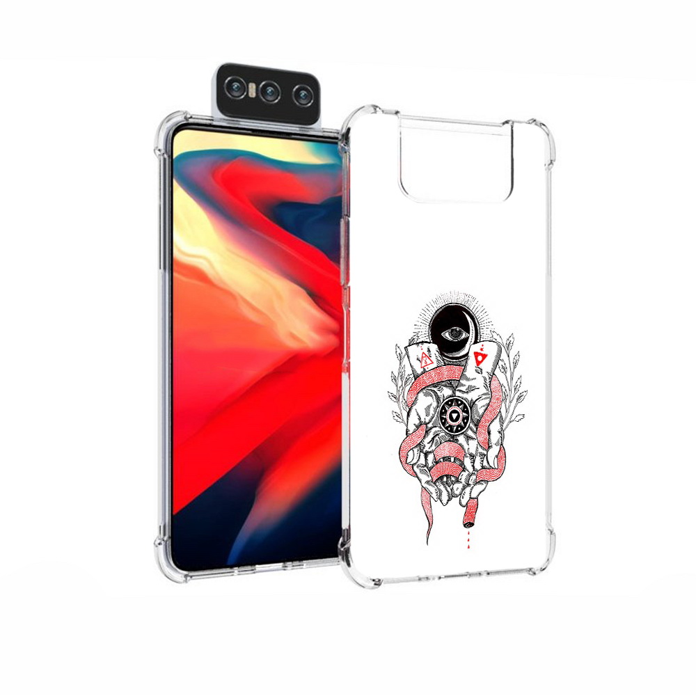 

Чехол MyPads Tocco для Asus Zenfone 7 (ZS670KS) абстрация связанные руки, Прозрачный, Tocco