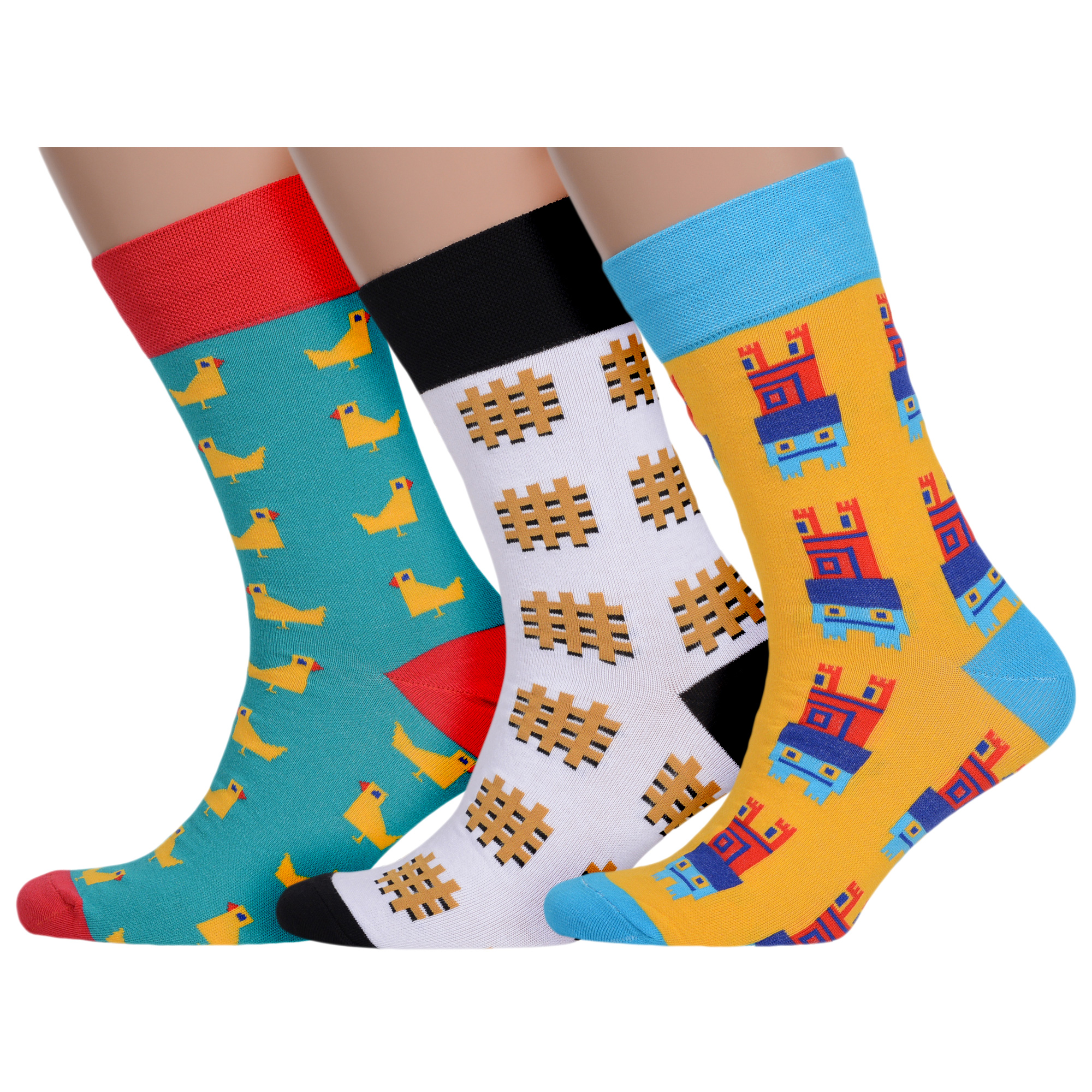 

Комплект носков мужских MoscowSocksClub msk3-М38 разноцветных 25, Бирюзовый;белый;желтый;разноцветный, msk3-М38