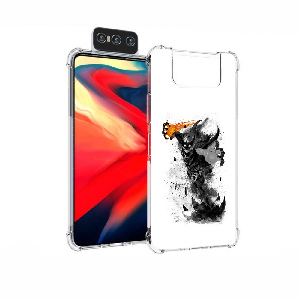

Чехол MyPads Tocco для Asus Zenfone 7 (ZS670KS) nevermore черно белый, Прозрачный, Tocco