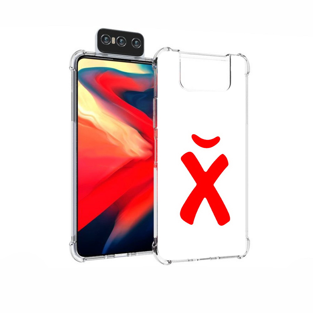 

Чехол MyPads Tocco для Asus Zenfone 7 (ZS670KS) абстракция буква х, Прозрачный, Tocco