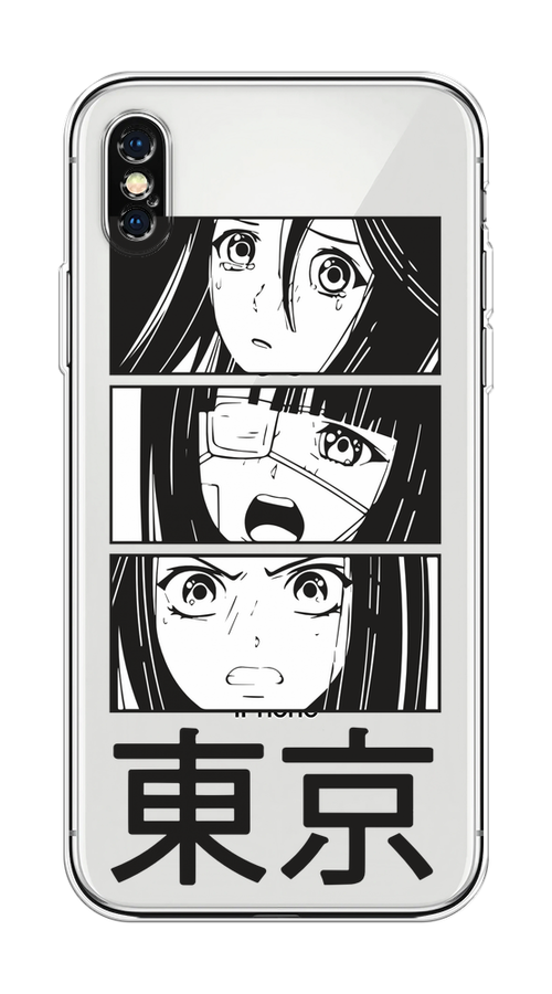 

Чехол на Apple iPhone XS Max "Tokyo girls", Белый;черный;прозрачный, 11950-1