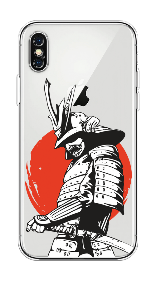 

Чехол на Apple iPhone XS Max "Самурай с катаной", Черный;красный;белый, 11950-1