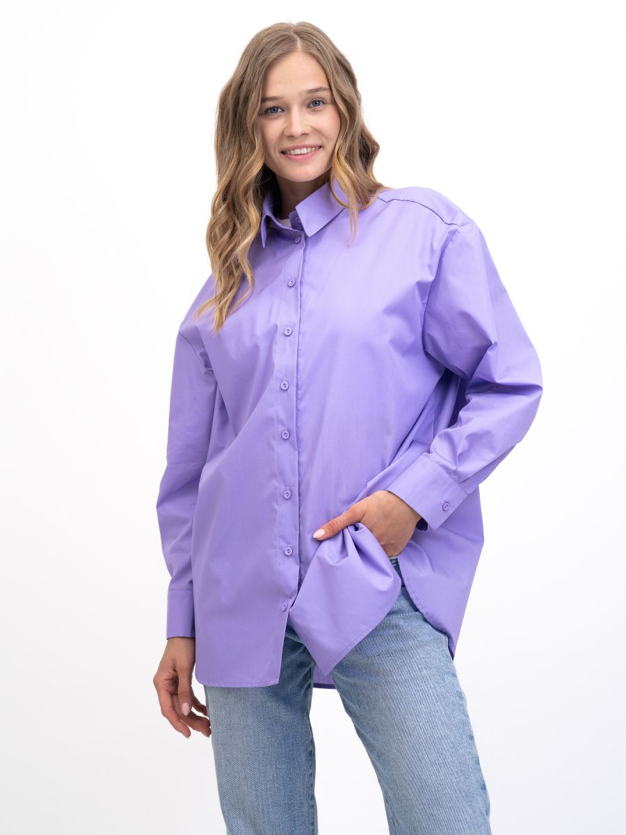 Рубашка женская EverWear MOOD фиолетовая L