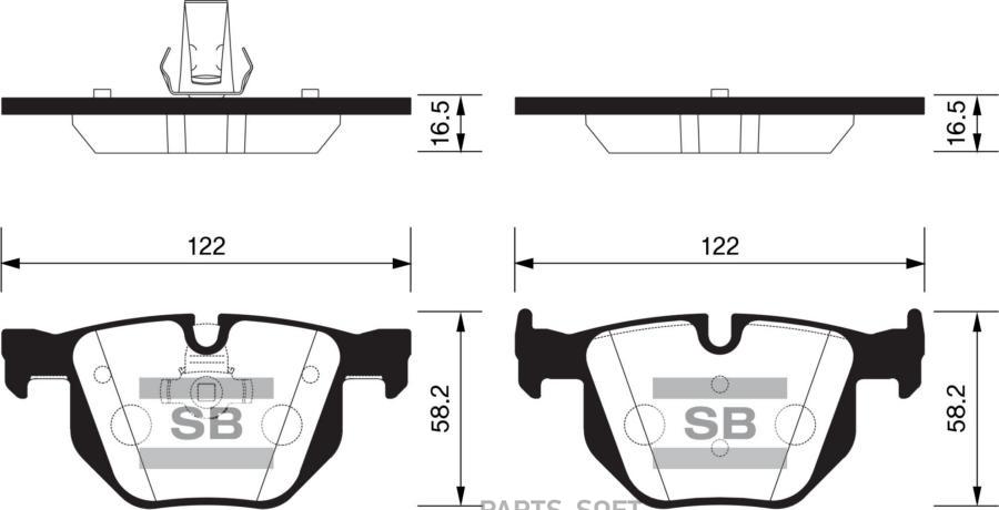 

Тормозные колодки Sangsin brake задние дисковые SP2157