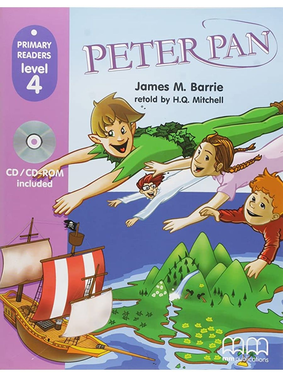 

Книга Primary Readers Level 4: Peter Pan with CD/CD-ROM