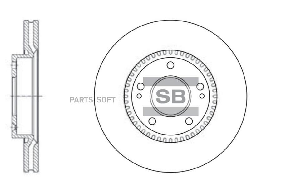 

Диск тормозной передний Sangsin SD1056