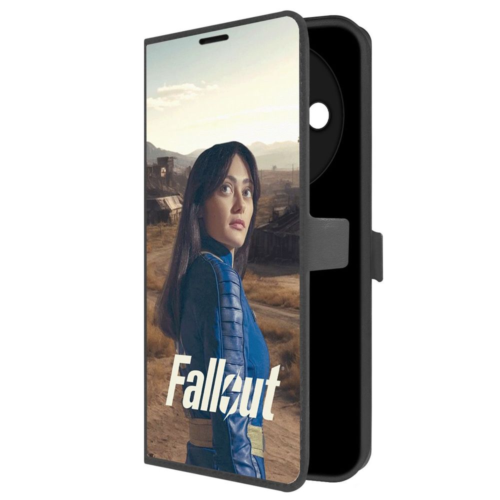

Чехол-книжка Krutoff Eco Book для Xiaomi Redmi A3 Фоллаут (Fallout) - Люси в пустошах, Черный