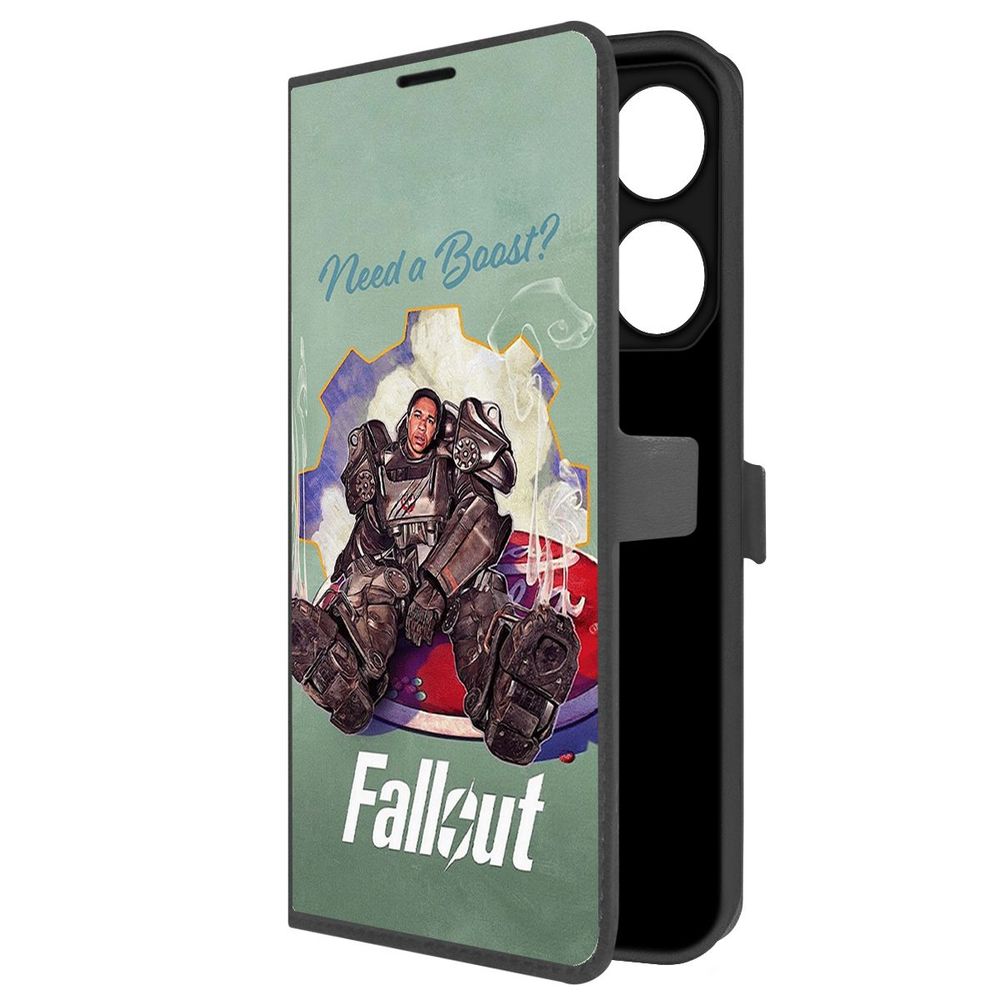 

Чехол-книжка Krutoff Eco Book для TECNO Pova 6 Pro Фоллаут (Fallout) - Нужно ускорение, Черный