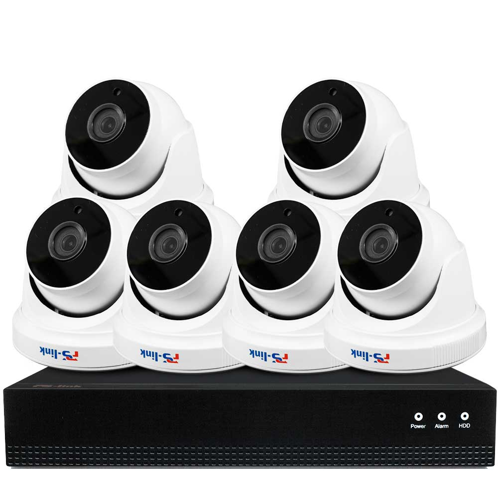 Комплект видеонаблюдения IP 8Мп Ps-Link KIT-A806IP-POE 6 камер коммутатор d link dgs 1210 26 f3a