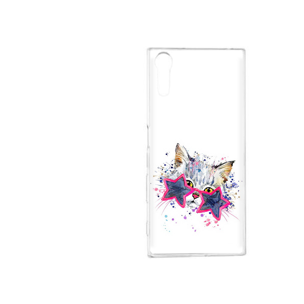 

Чехол MyPads Tocco для Sony Xperia XZ звездные очки, Прозрачный, Tocco