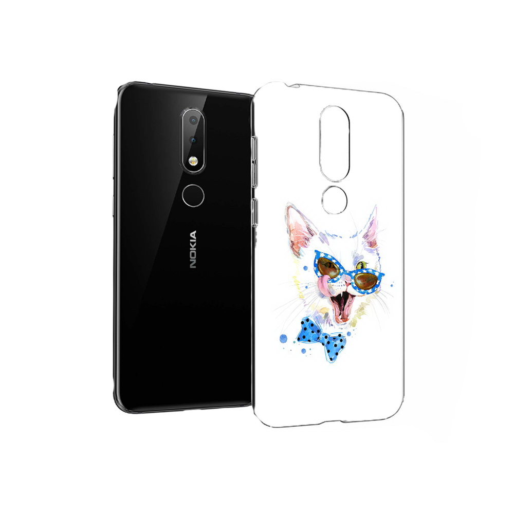 

Чехол MyPads Tocco для Nokia X6 белый кот (PT115295.99.229), Прозрачный, Tocco