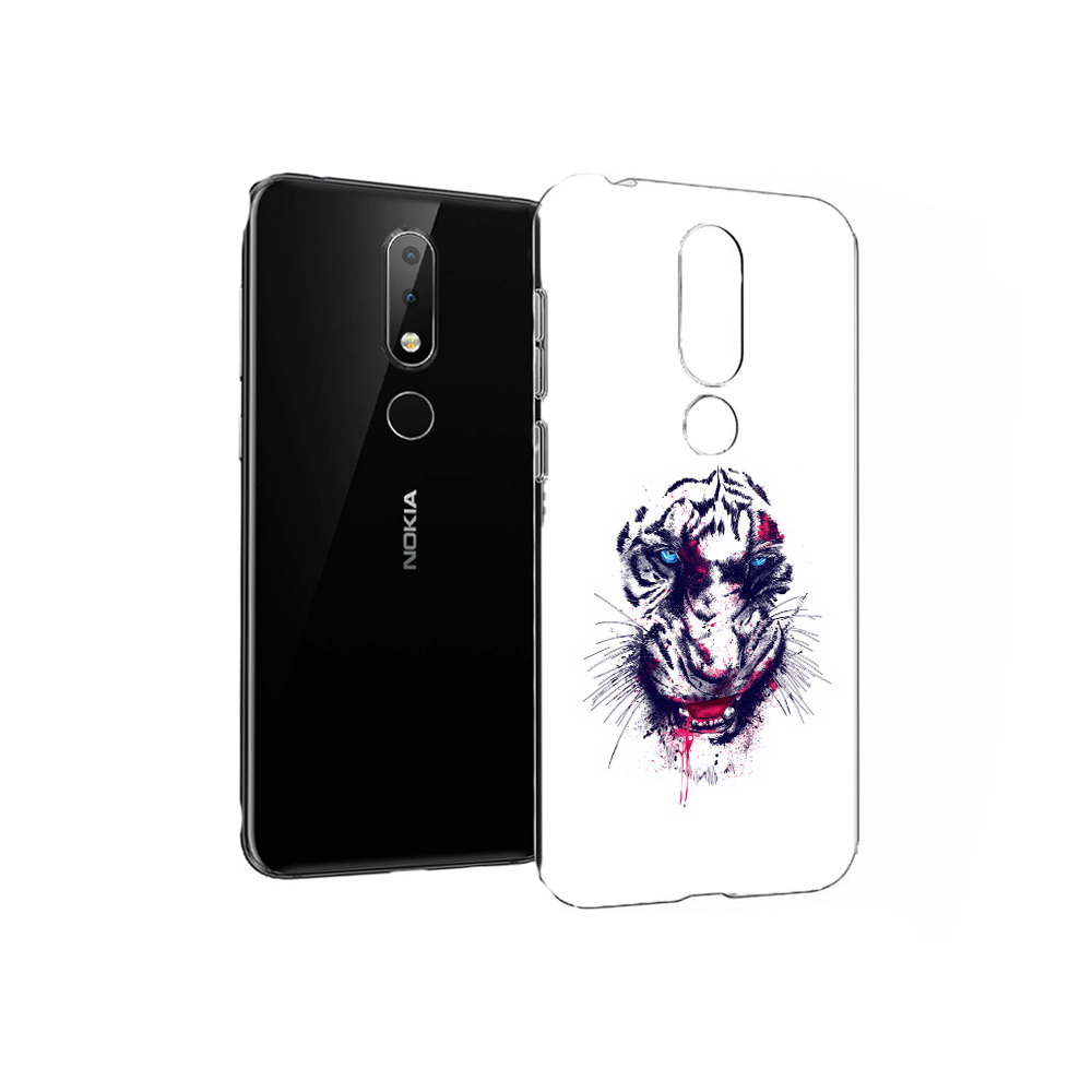 

Чехол MyPads Tocco для Nokia X6 безумный тигр (PT115295.99.228), Прозрачный, Tocco