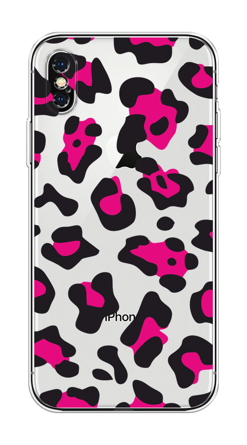 

Чехол на Apple iPhone XS Max "Pink cow spots", Черный;розовый, 11950-1