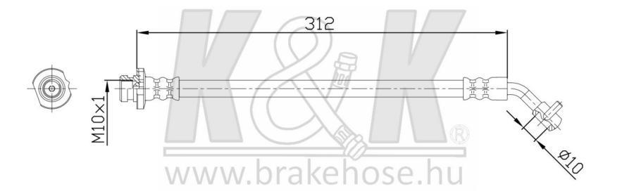 

Шланг Тормозной Nissan Pathfinder (R51) 4.0 4Wd 09.05- K&K ft1257