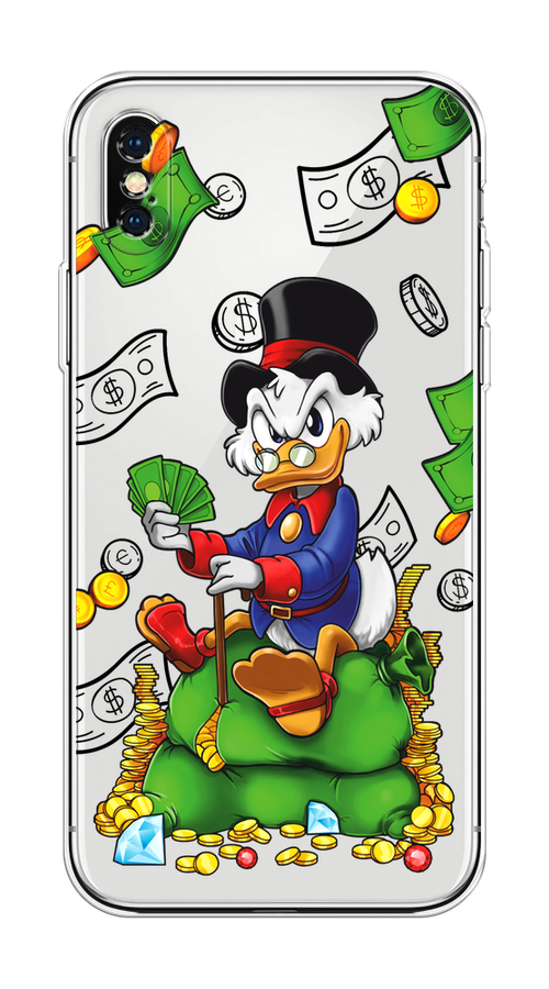 

Чехол на Apple iPhone XS Max "Scrooge Richness", Черный;синий;зеленый, 11950-1