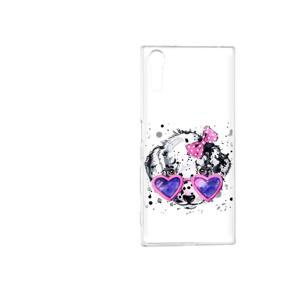 

Чехол MyPads Tocco для Sony Xperia XZ долматинец в очках, Прозрачный, Tocco