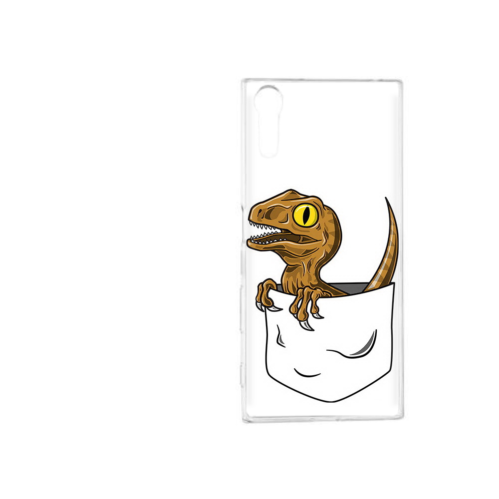

Чехол MyPads Tocco для Sony Xperia XZ динозавр в кармане, Прозрачный, Tocco