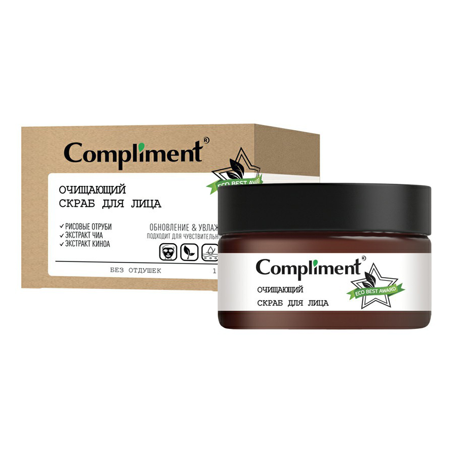

Скраб для лица Compliment Eco Best очищающий, 100 мл