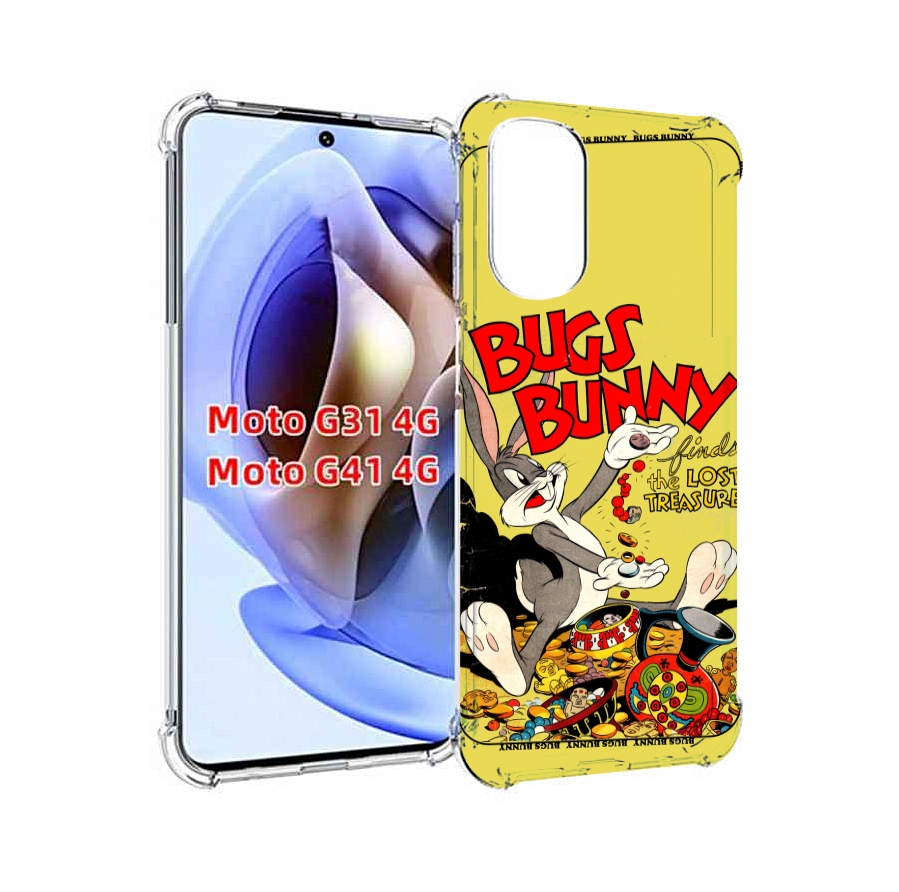 

Чехол MyPads бакс-банни-и-еда для Motorola Moto G31 4G / G41 4G, Прозрачный, Tocco