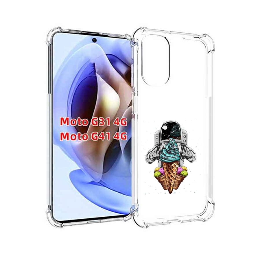 

Чехол MyPads астронавт-любит-мороженное для Motorola Moto G31 4G / G41 4G, Прозрачный, Tocco