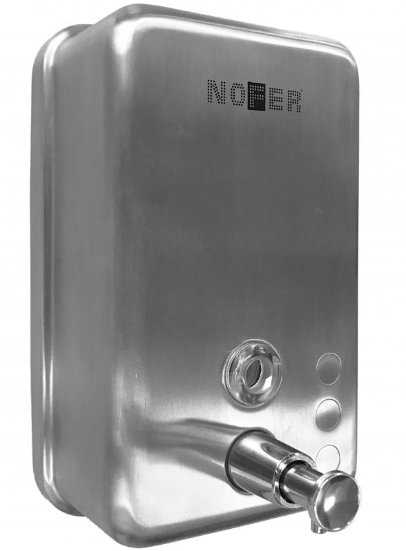 Дозатор для жидкого мыла из нержавеющей стали с пластиком внутри Nofer 03