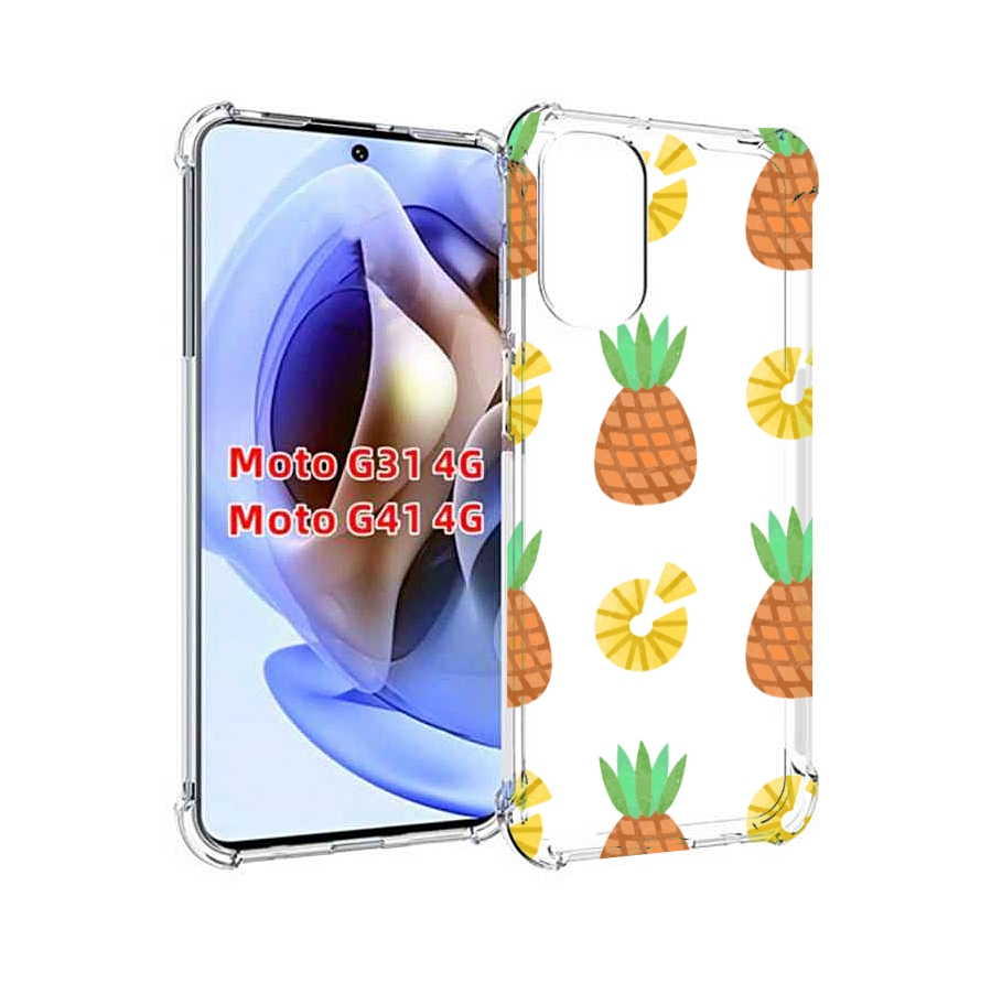 

Чехол MyPads ананасики для Motorola Moto G31 4G / G41 4G, Прозрачный, Tocco