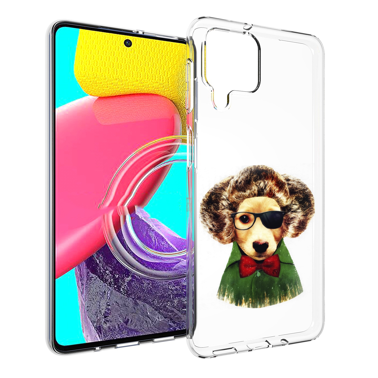 

Чехол MyPads Пес в бабочке для Samsung Galaxy M53 (SM-M536), Прозрачный, Tocco
