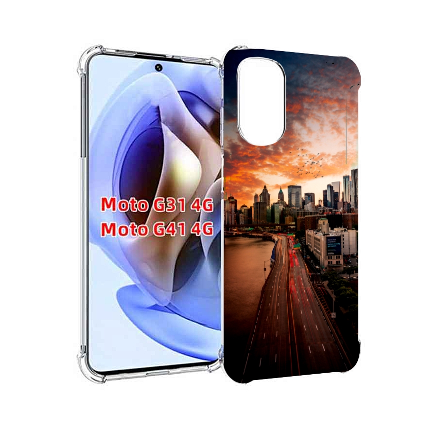 

Чехол MyPads американский город фото для Motorola Moto G31 4G / G41 4G, Прозрачный, Tocco