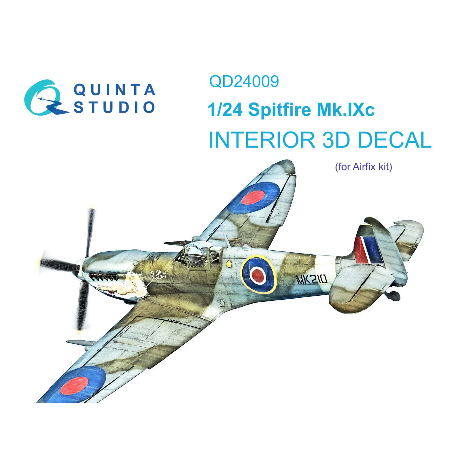 3D Декаль Quinta Studio 1/24 интерьера кабины Spitfire Mk.Ixc Airfix QD24009