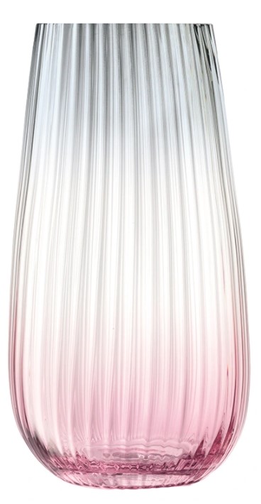 фото Ваза lsa international dusk 28см розовая-серая