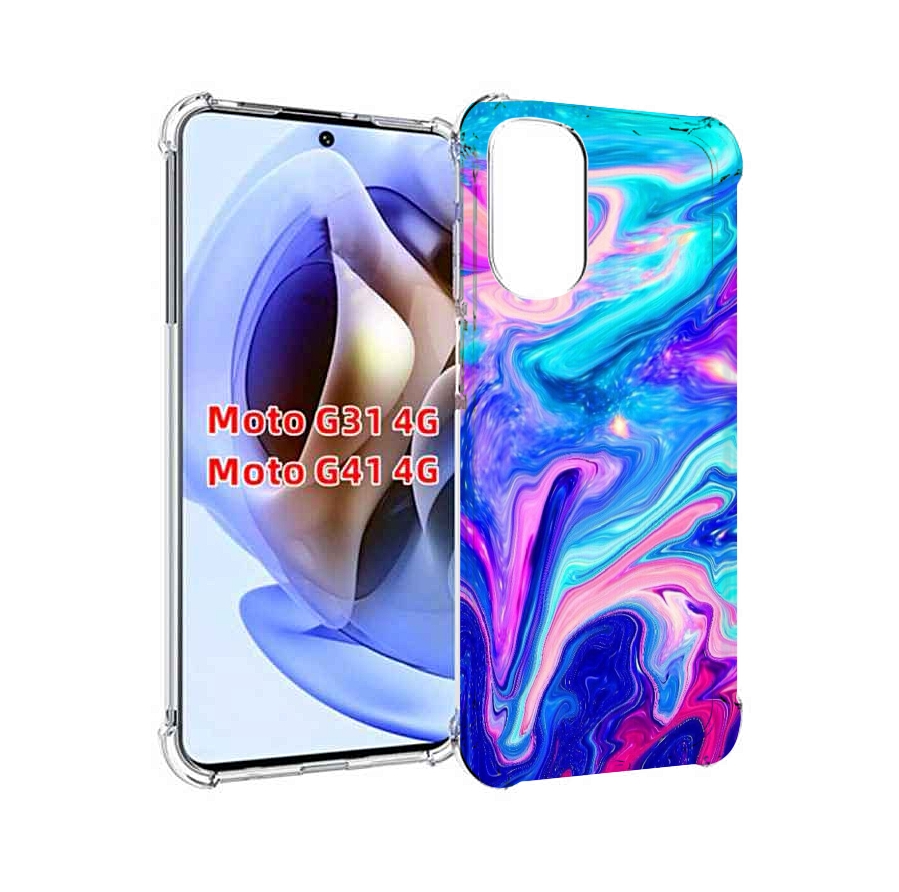 

Чехол MyPads акварельные-краски для Motorola Moto G31 4G / G41 4G, Прозрачный, Tocco