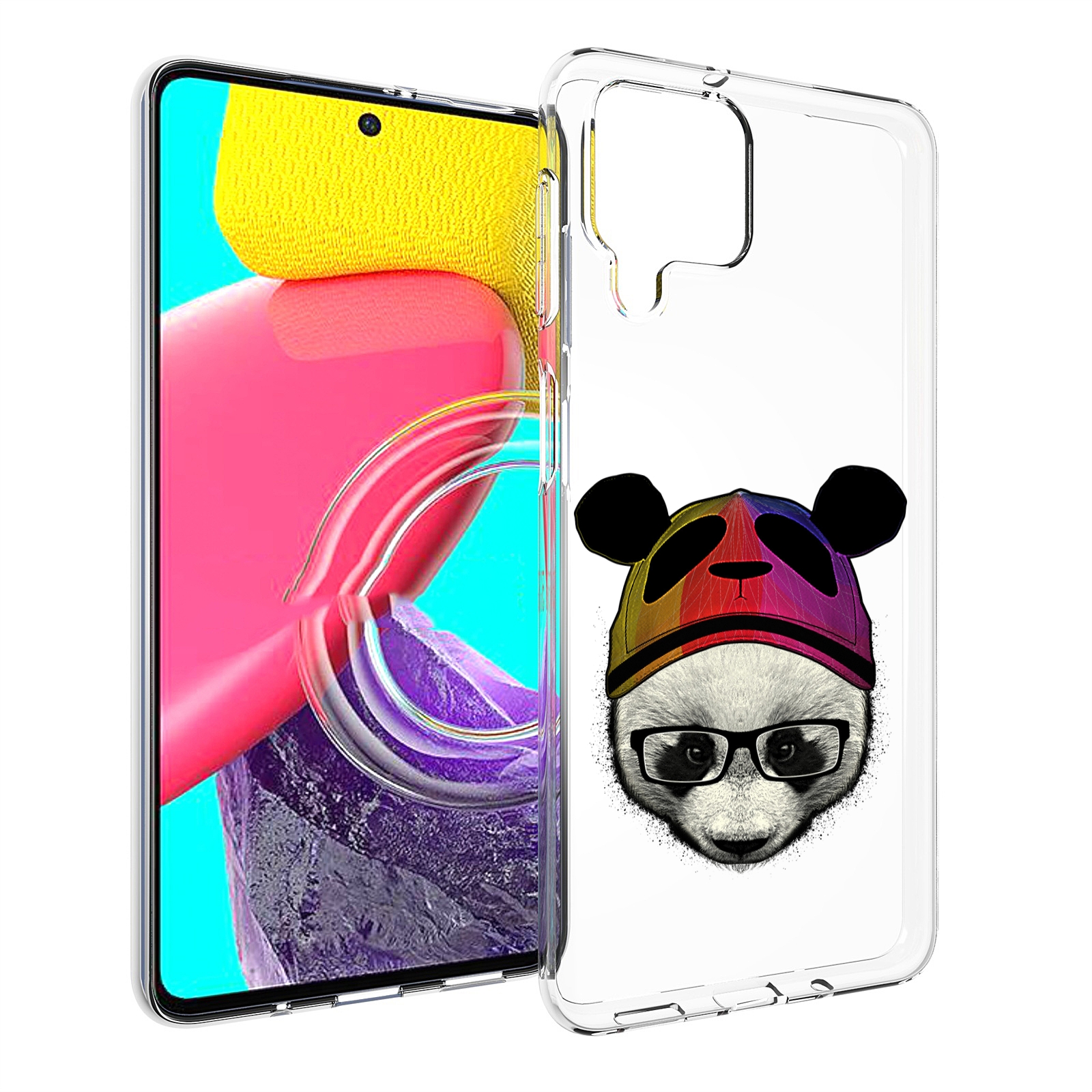 

Чехол MyPads Панда в шапке для Samsung Galaxy M53 (SM-M536), Прозрачный, Tocco