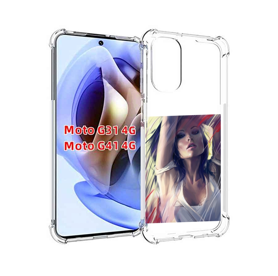 

Чехол MyPads акварельная-девушка женской для Motorola Moto G31 4G / G41 4G, Прозрачный, Tocco