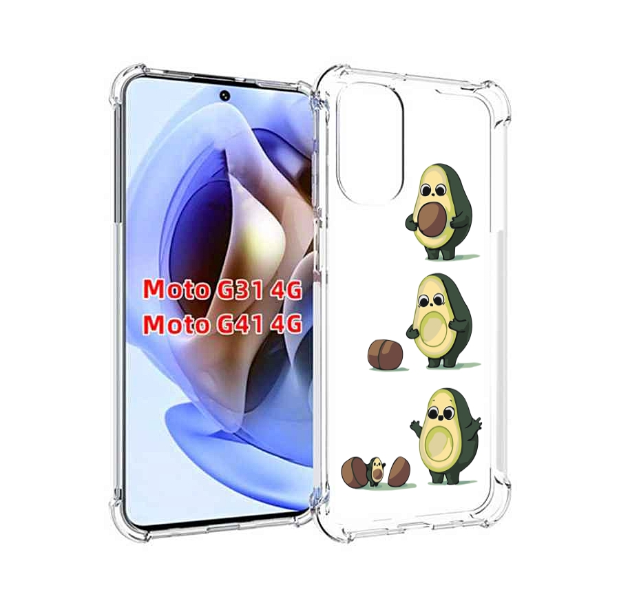 

Чехол MyPads авокадо-с-малышом для Motorola Moto G31 4G / G41 4G, Прозрачный, Tocco