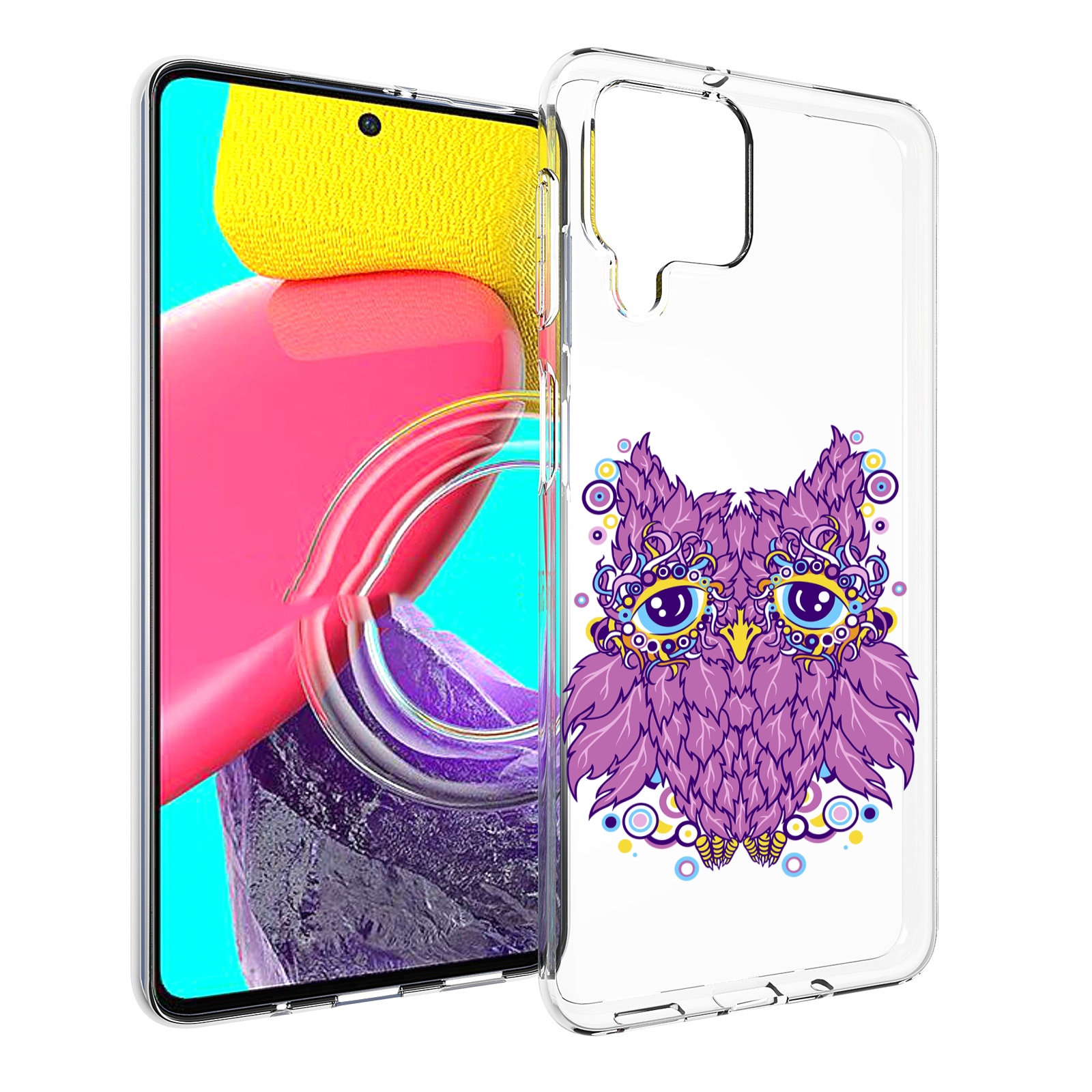 

Чехол MyPads Розовая сова для Samsung Galaxy M53 (SM-M536), Прозрачный, Tocco