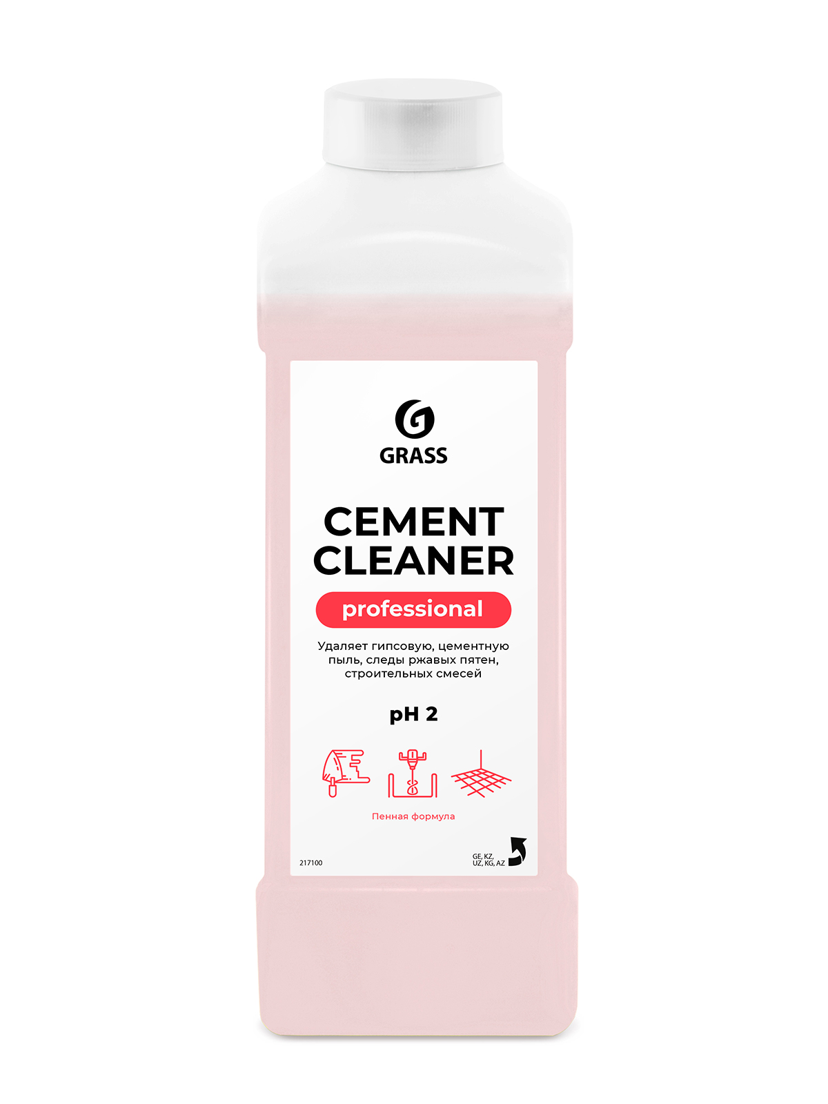 фото Универсальное чистящее средство cement cleaner после ремонта от цемента и ржавчины 1 л grass