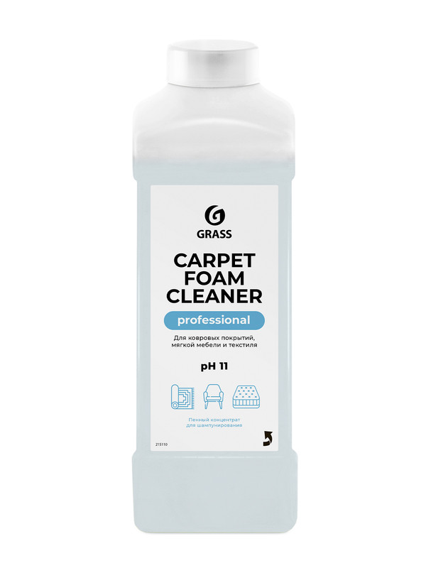 фото Чистящее средство carpet foam cleaner химчистка для ковров и мебели 1 л grass