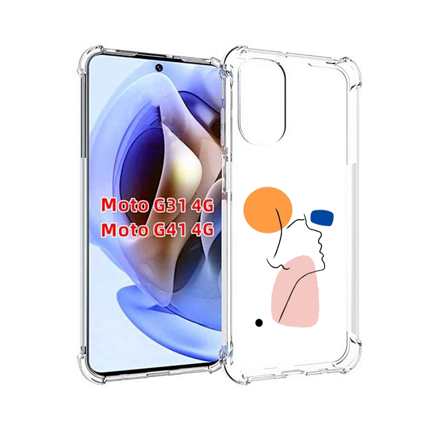 

Чехол MyPads абстракция девушки женский для Motorola Moto G31 4G / G41 4G, Прозрачный, Tocco