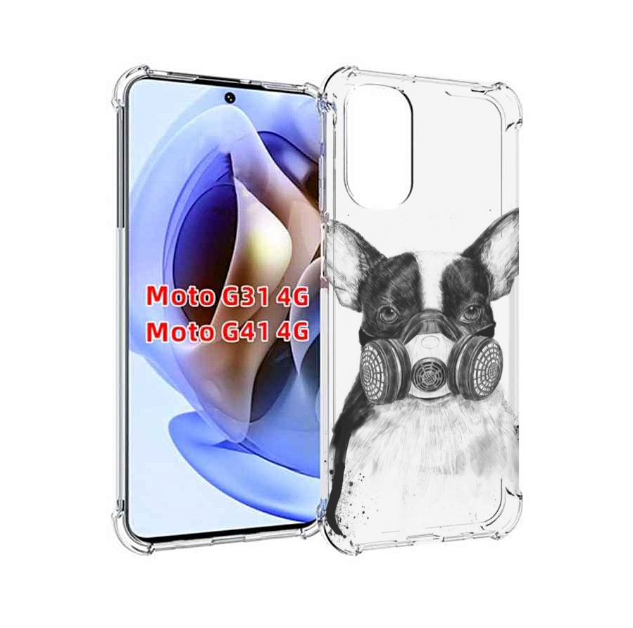 

Чехол MyPads Французский бульдог для Motorola Moto G31 4G / G41 4G, Прозрачный, Tocco